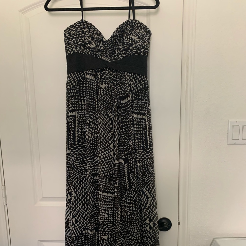 BCBG strapless maxi-dress like new